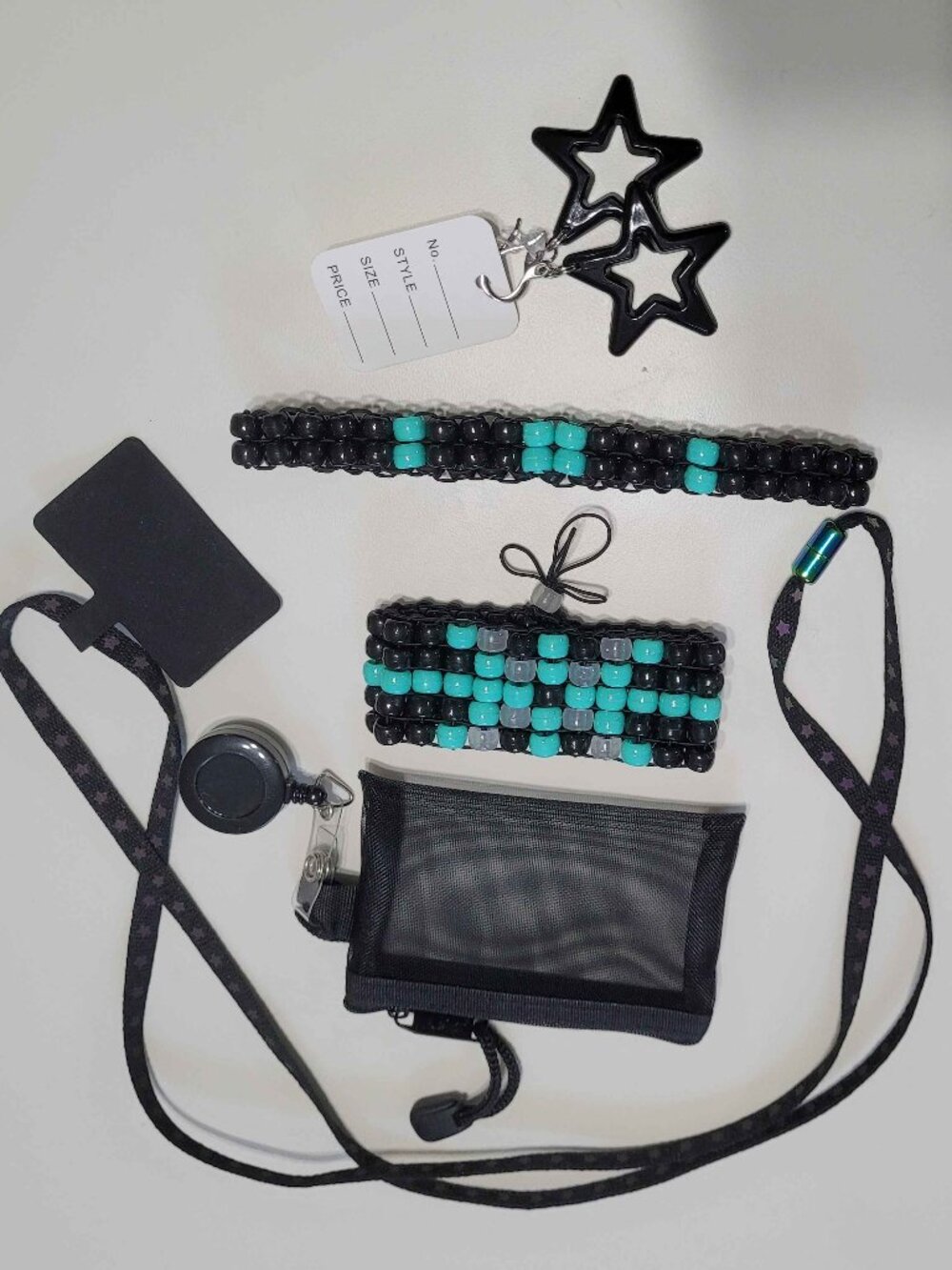Rave 6pc glow choker cuff wallet bag phone lanyard Kandi Arizona nights